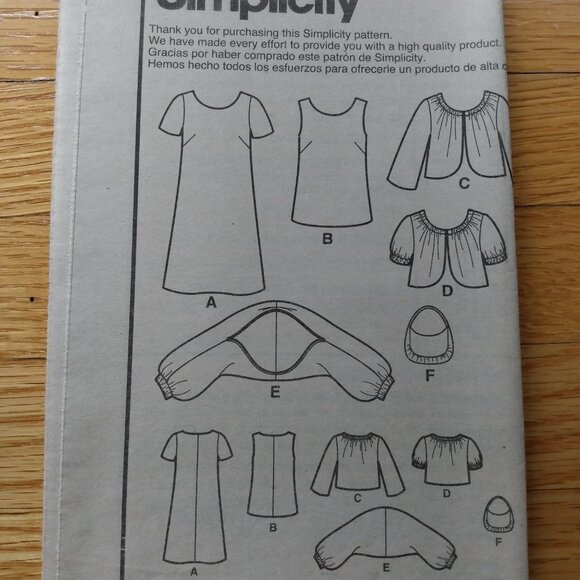 Dress Top Jacket Sewing Pattern 6-14 Shrug Belt Purse Bag Simplicity 3533 UNCUT - Picture 10 of 10